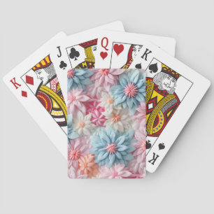 Jeu De Cartes Design de fleurs Pastel