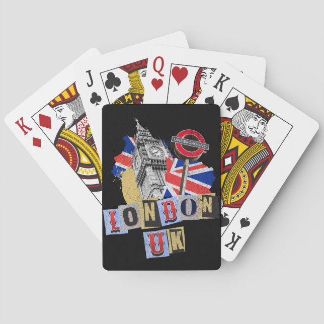 Jeu De Cartes Design de style rétro à Londres (dos)