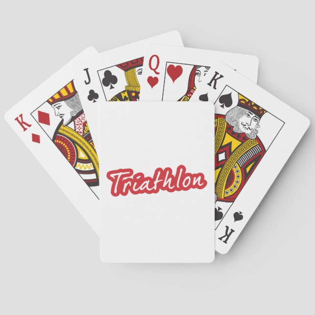 Jeu De Cartes Design de triathlon cool (dos)