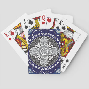 Jeu De Cartes Design floral détaillé de l'Écharpe Paisley
