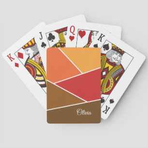 Jeu De Cartes Design géométrique de style rétro