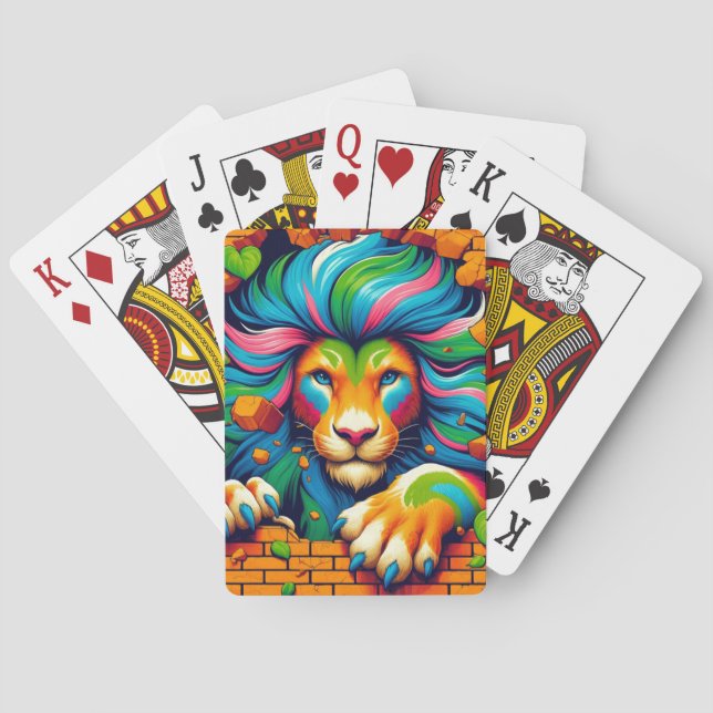 Jeu De Cartes Design Lion (dos)