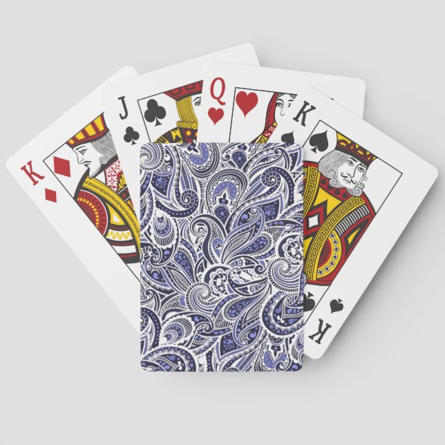 Jeu De Cartes Design motif bleu pâle (dos)