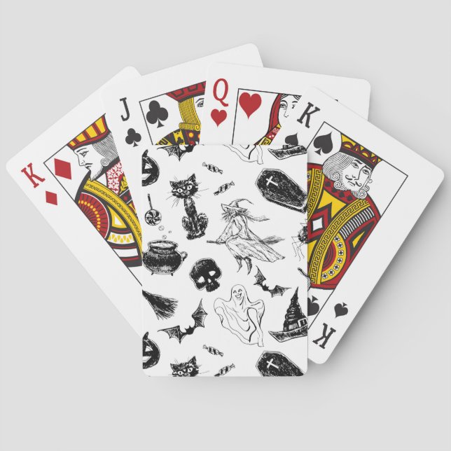 Jeu De Cartes Design motif d'Halloween (dos)