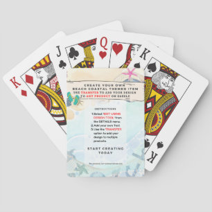 Jeu De Cartes Design Propre Plage Côtier Nautique