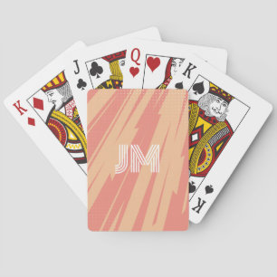 Jeu De Cartes Design rétro abstrait rose et orange