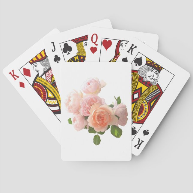 Jeu De Cartes Design Rose moderne Modèle élégant (dos)