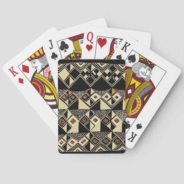 Jeu De Cartes Designs africains inspirés de Kuba (dos)