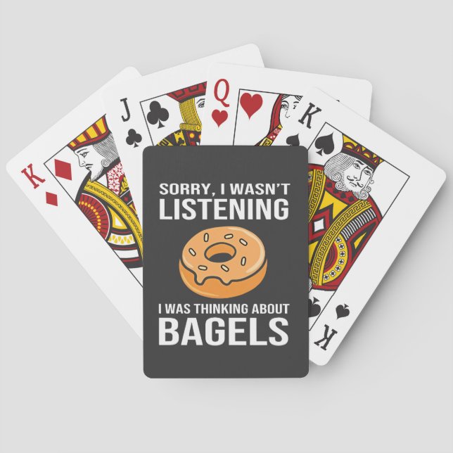 Jeu De Cartes Désolé de penser à Bagels Jewish Hanoukka (dos)
