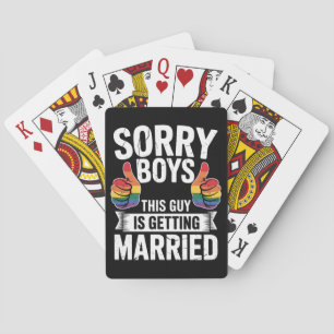 Jeu De Cartes Désolé Les Garçons Ce Type Se Marie Fierté LGBTQ