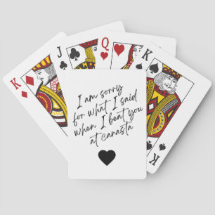 Jeu De Cartes Désolé pour ce que j'ai dit Canasta Playing Cards