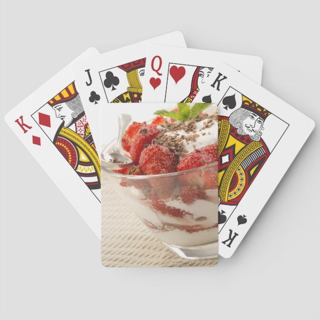 Jeu De Cartes Dessert De Fraise Au Yaourt Frais (dos)