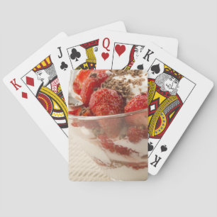 Jeu De Cartes Dessert de fraise avec du yaourt frais