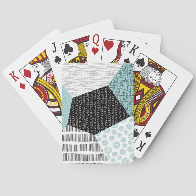 Jeu De Cartes Dessin Abstrait à main levée : Arrière - plan arti (dos)