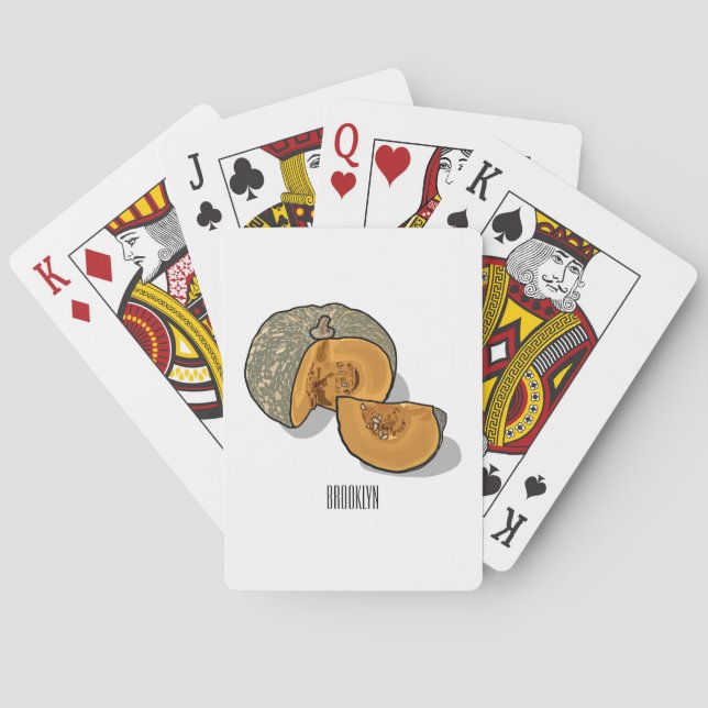 Jeu De Cartes dessin animé citrouille (dos)