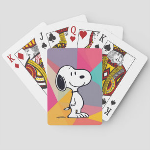 Jeu De Cartes Dessin animé de beagle ludique dans l'art pop géom