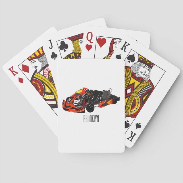 Jeu De Cartes dessin animé de Kart racing (dos)