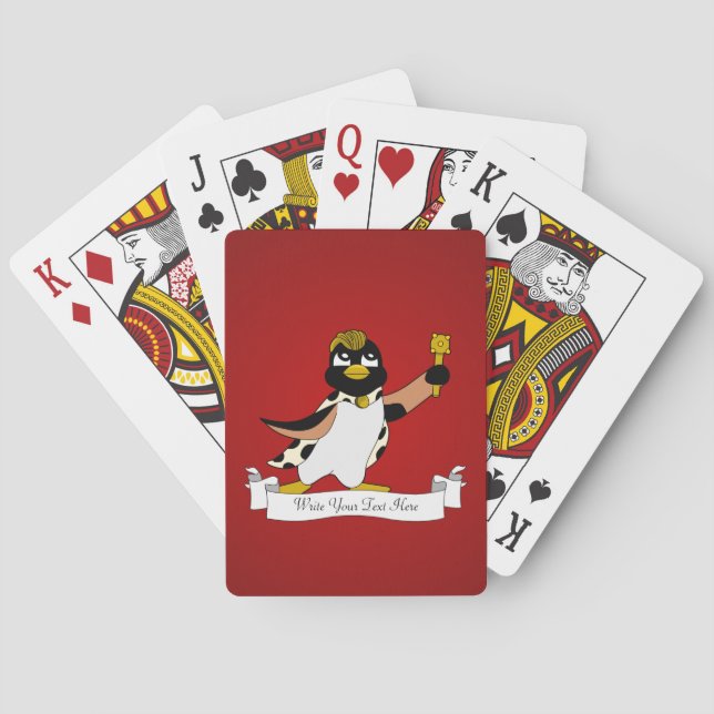 Jeu De Cartes Dessin animé de manchot royal (dos)