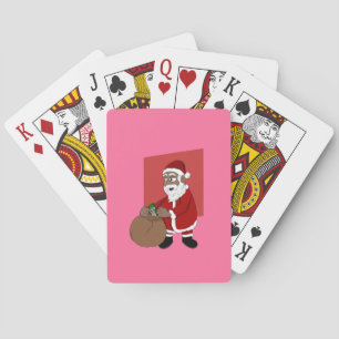 Jeu De Cartes Dessin animé de Père Noël noir