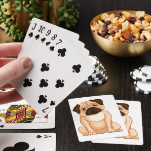 Jeu De Cartes Dessin animé Pug grincheux