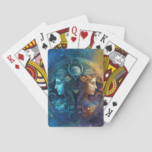 Jeu De Cartes Dessin aquarelle Signe du zodiaque Gémeaux