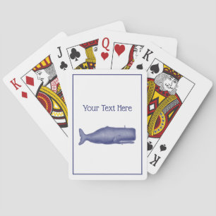 Jeu De Cartes Dessin de baleine du XIXe siècle de style vintage 