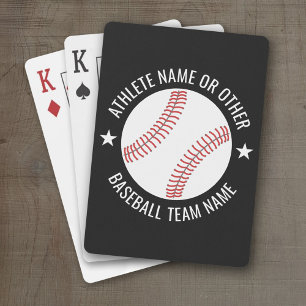 Jeu De Cartes Dessin de baseball avec l'équipe et le nom de l'at