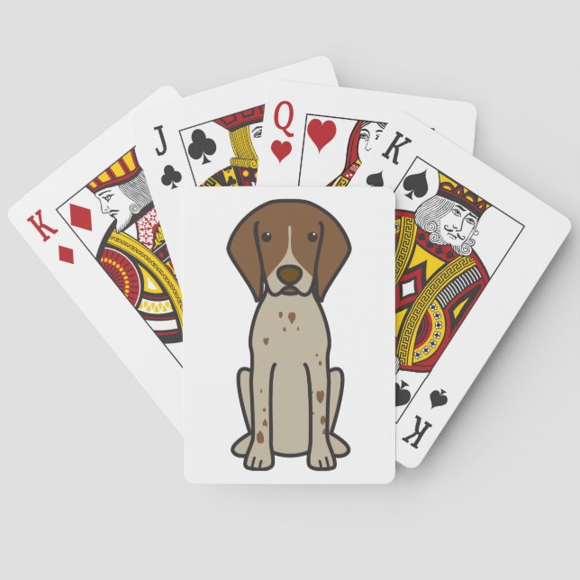 Jeu De Cartes Dessin de Chien à poignets allemand (dos)