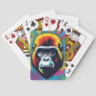 Jeu De Cartes Dessin de dessin de peinture Gorilla Pop
