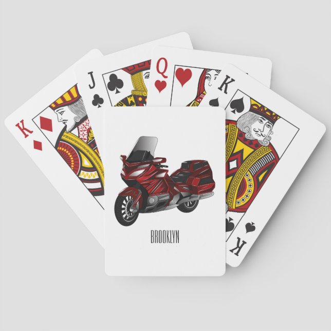 Jeu De Cartes Dessin de moto de tourisme (dos)