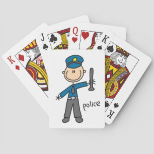 Jeu De Cartes Dessin de policier bonhomme allumette