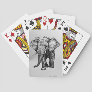 Jeu De Cartes Dessin d'éléphant jouant aux cartes