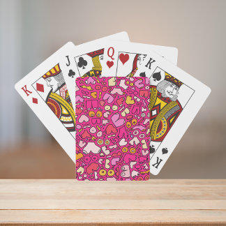 Jeu De Cartes dessous de verre en pierre à motif de sein coloré
