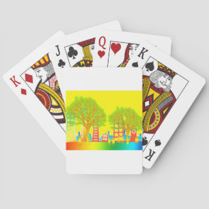 Jeu De Cartes Destin coloré d'arc-en-ciel de citadins