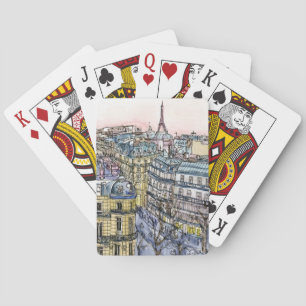 Jeu De Cartes Destinations   Aquarelle Tour Eiffel & Paris