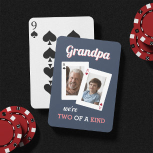 Jeu De Cartes Deux d'un genre Photo grand-père et enfant