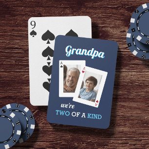Jeu De Cartes Deux d'un genre   Photo grand-père et enfant