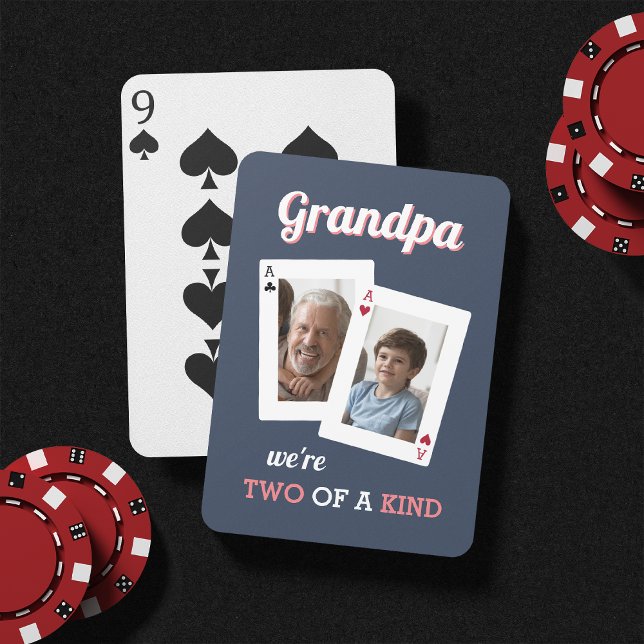 Jeu De Cartes Deux d'un genre | Photo grand-père et enfant (Créateur téléchargé)