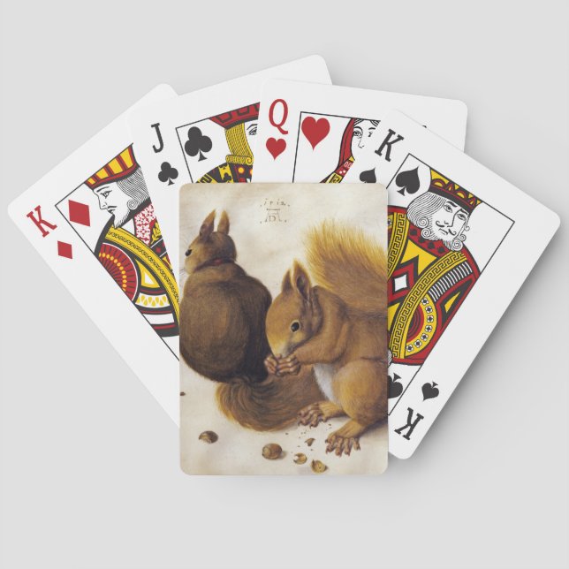 Jeu De Cartes Deux écureuils rouges (par Albrecht Dürer) (dos)