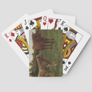 Jeu De Cartes Deux vaches debout dans un champ (par Rosa Bonheur
