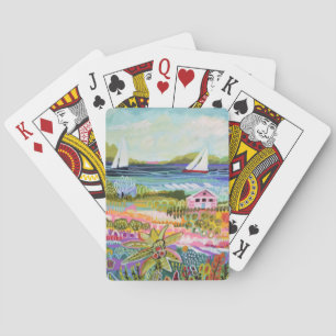 Jeu De Cartes Deux voiliers et chalet
