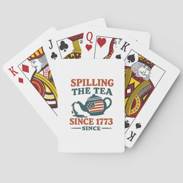 Jeu De Cartes Déverser Le Thé Depuis 1773 Classique (dos)