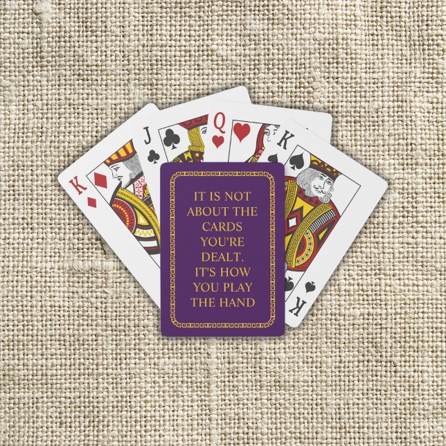 Jeu De Cartes Devis Inspiration Personnalisé (Custom Inspirational Quote Purple Poker Cards)