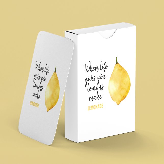 Jeu De Cartes Devis jaune citron amusant (Créateur téléchargé)