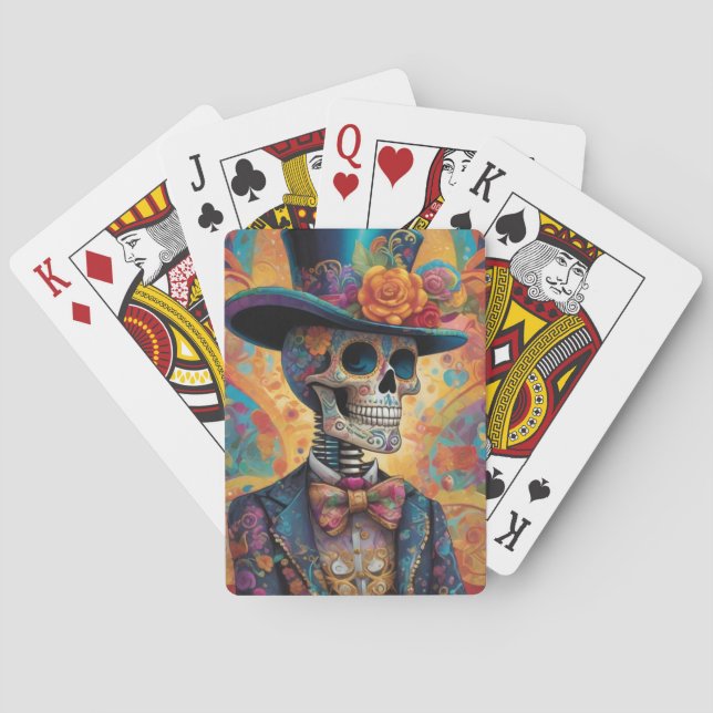 Jeu De Cartes Dia de los Muertos Dapper Skeleton (dos)