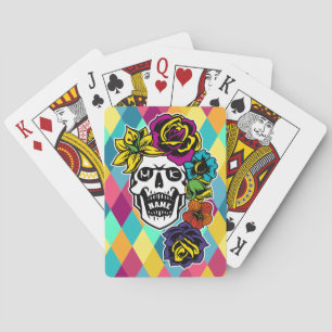 Jeu De Cartes Dia de Muertos Day de la coutume morte de crâne de