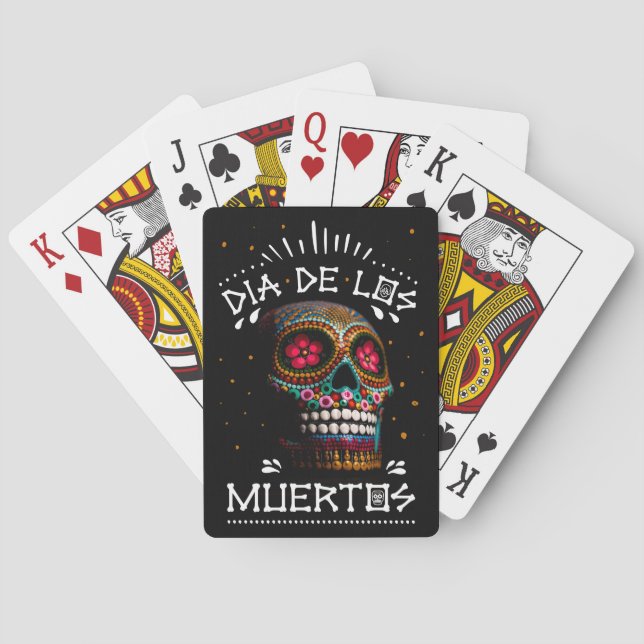 Jeu De Cartes Dia mexicaine de l'art mort squelette Art mort (dos)