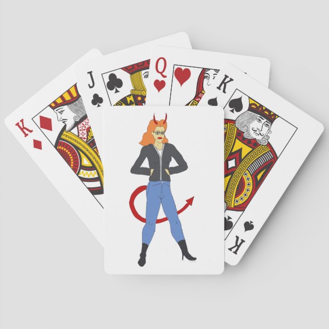 Jeu De Cartes diable fille   (dos)