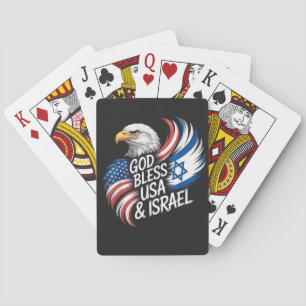 Jeu De Cartes Dieu bénisse Israël USA
