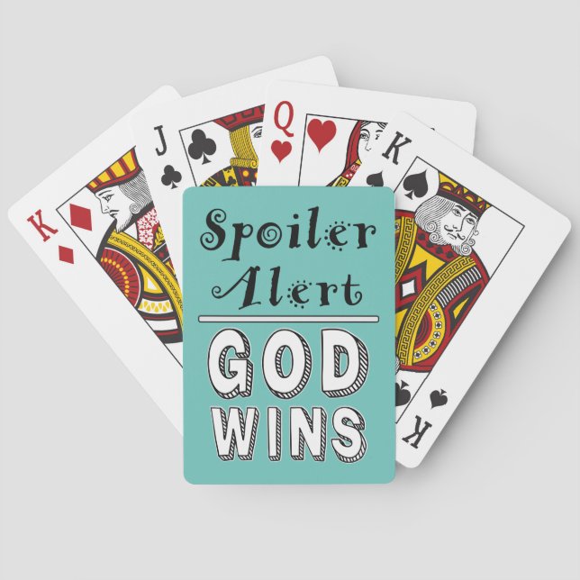 Jeu De Cartes Dieu gagne à jouer aux cartes (dos)